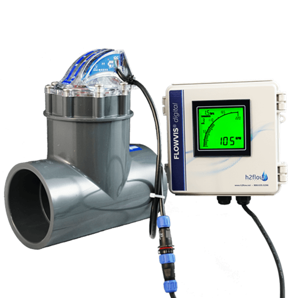 FlowVis Digital Flow Meter Attach To New Or Existing FlowVis Meters fitted image h2ofun