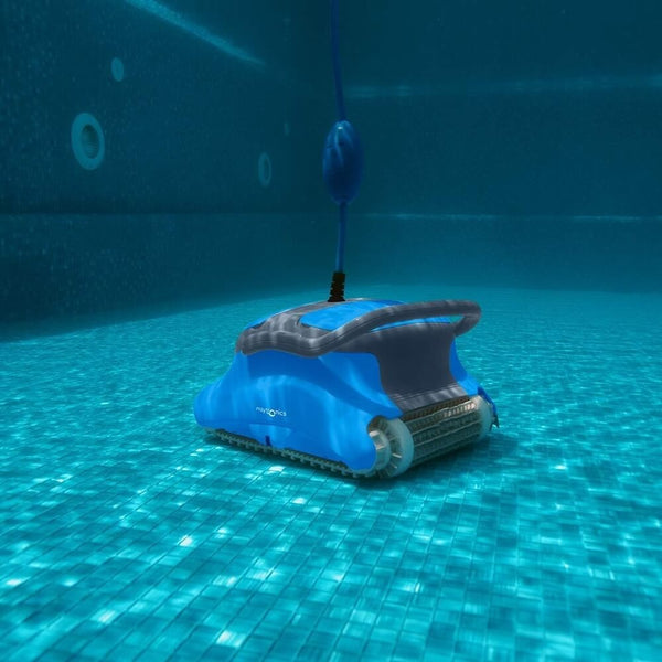 Dolphin M250 robotic pool cleaner cleaning pool floor h2ofun