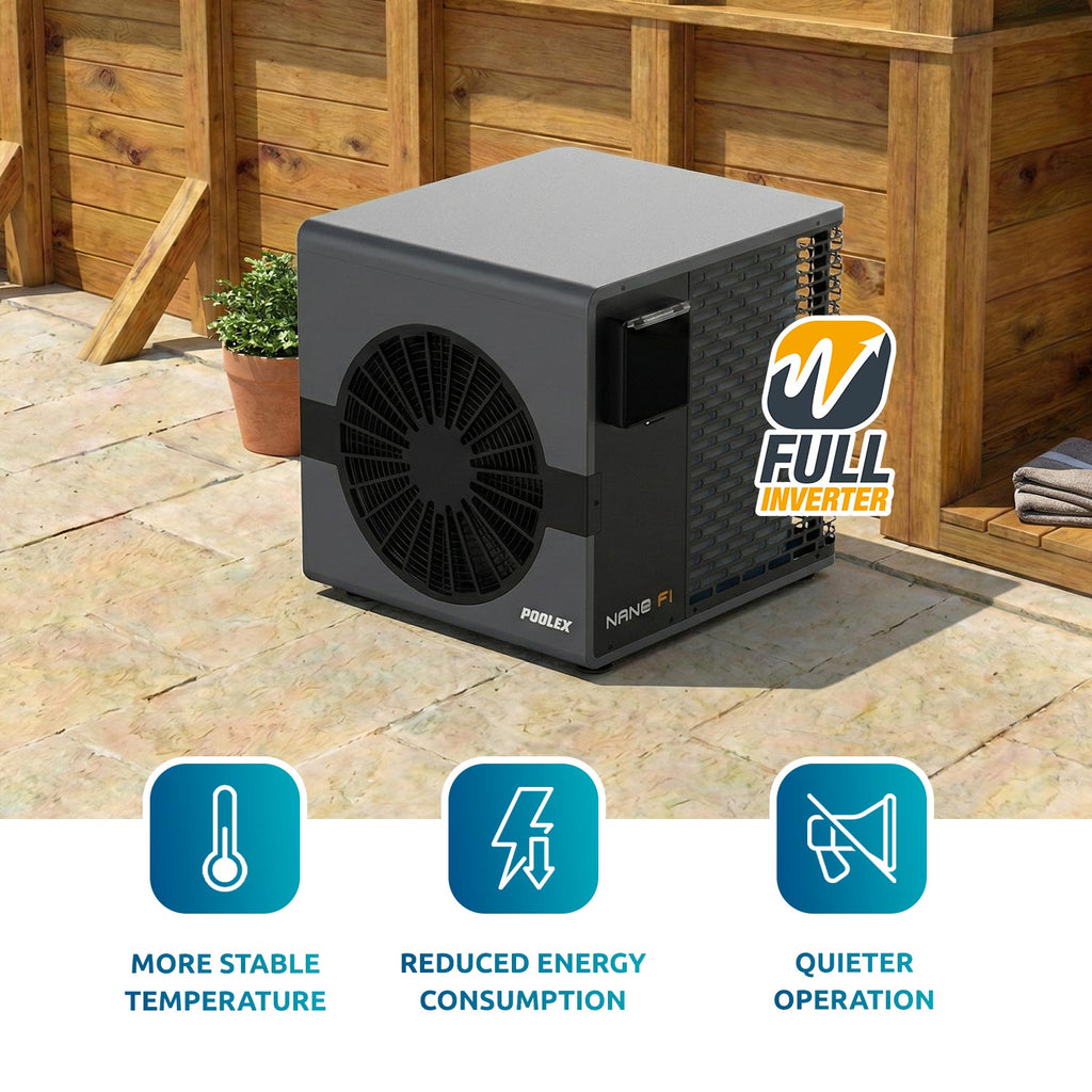 Poolex Nano F1 5kw Full Inverter Heat Pump with Wi-Fi for Swimming Pools
