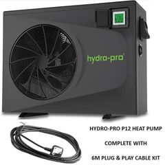 hydropro p12 12kw plug and play swimming pool heat pump 12 month use h2ofun