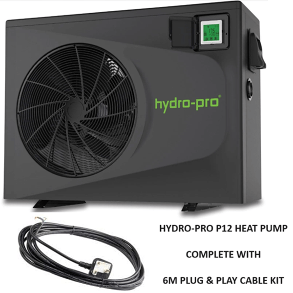 hydro-pro p12 plug & play swimming pool 12kw heat pump