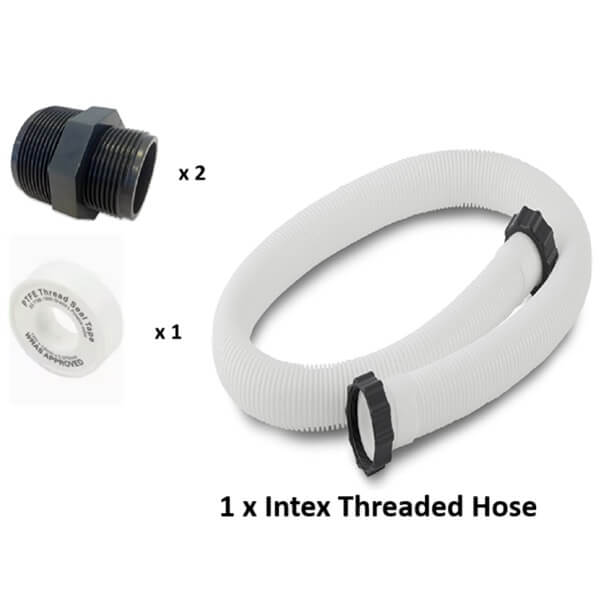 Threaded Pool Connection Intex & Bestway Pool Connection Kit to Swimming Pool Heat Pumps ...