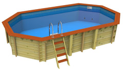 Bayswater 6.5 x 3.6m Plastica Wooden Pool - H2oFun.co.uk