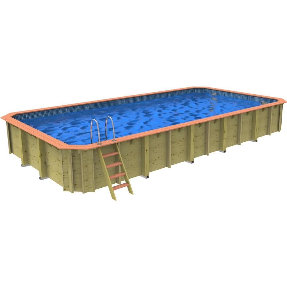 10m x 5m Chelsea Plastica Wooden Pool Rectangular