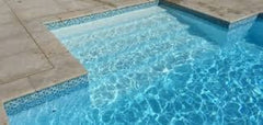 Plain with Tileband 30 thou Swimming Pool Liner Hopper / Wedge Pools