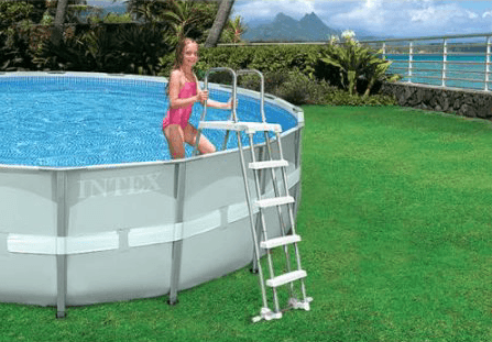 Intex Pool Ladder with Removable Safety Steps - 36" Up To 52" High #28075, #28076 & #28077 - H2oFun.co.uk